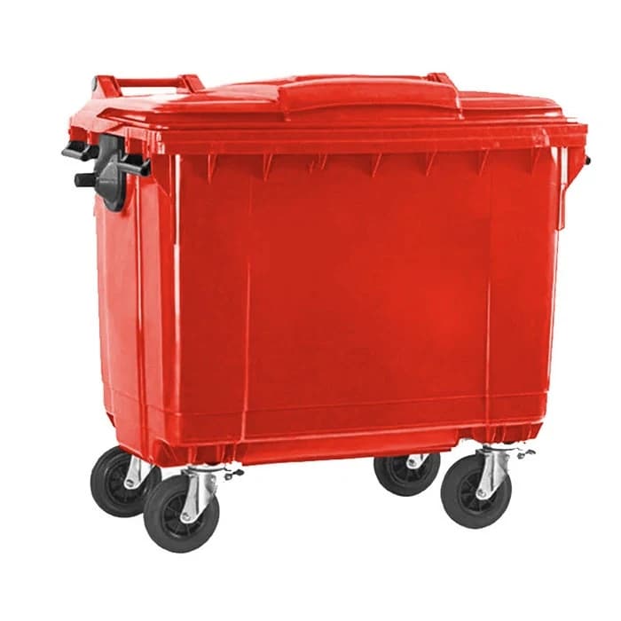 Afvalcontainer 660 liter — Rood