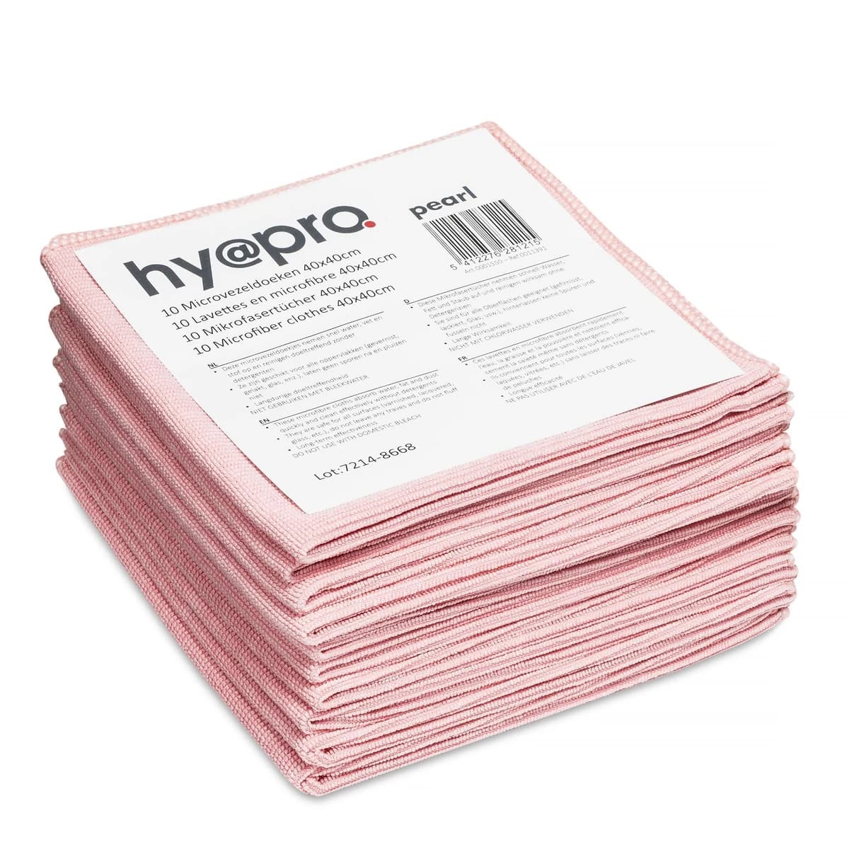 Microvezeldoek 40×40 cm — Roze, 10 stuks