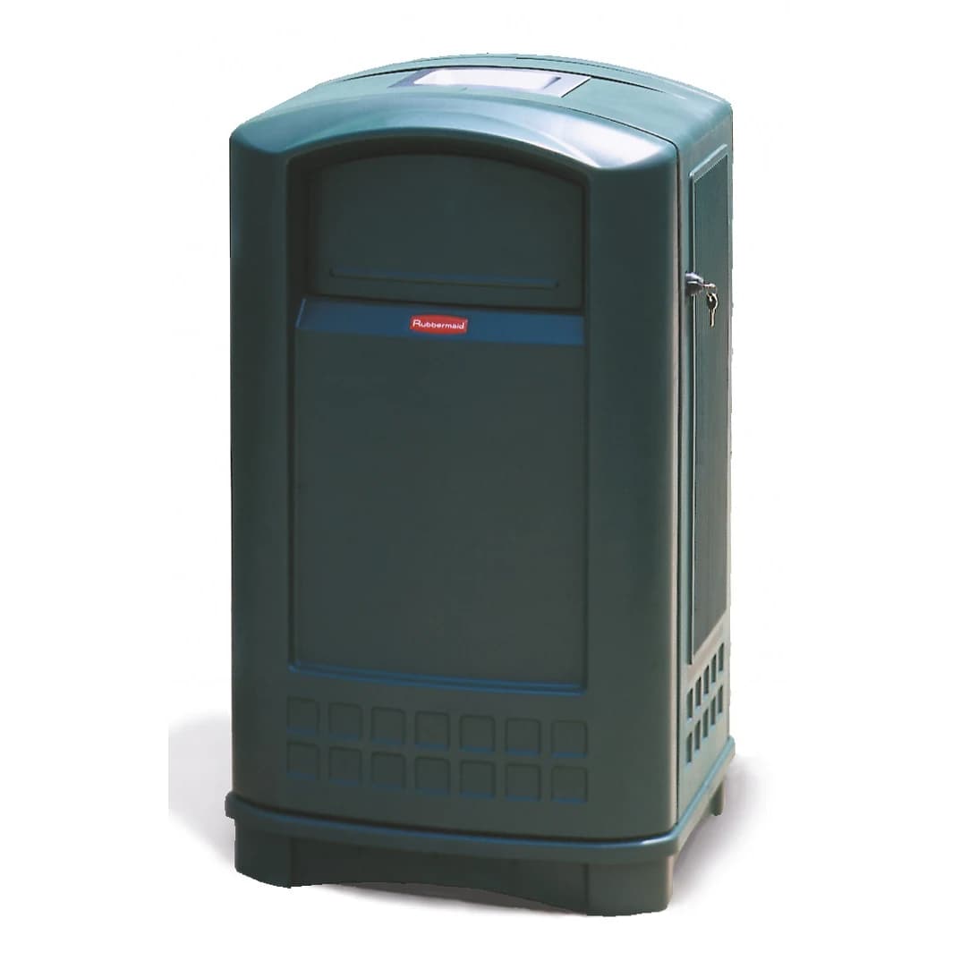 Rubbermaid Landmark container met asbak — Groen