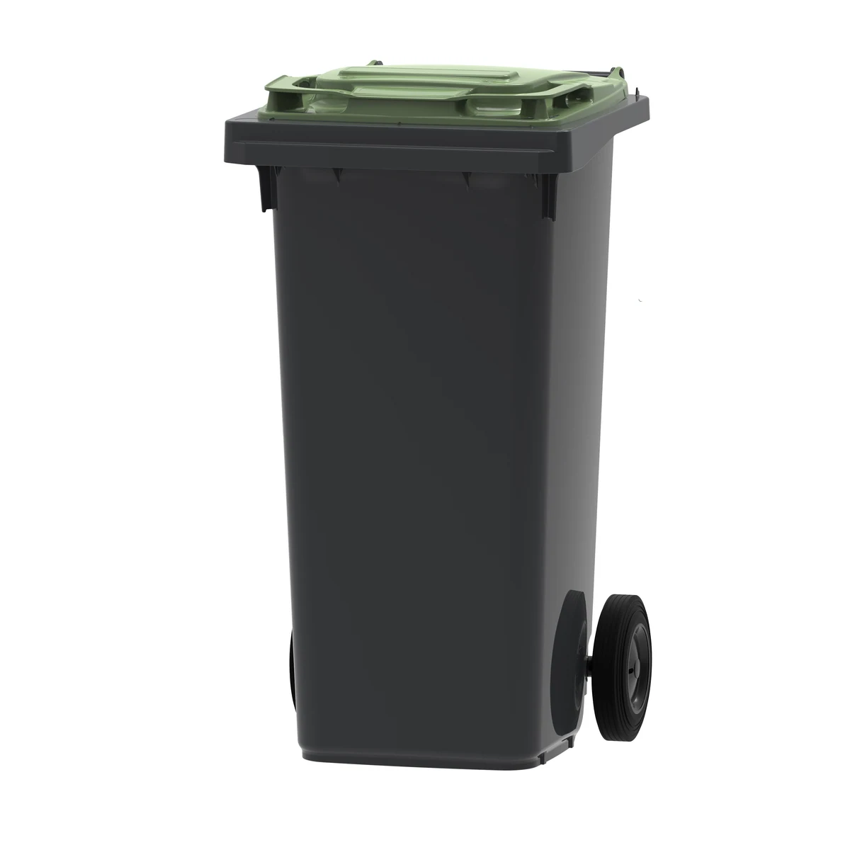 Mini-container 120 liter — Donkergrijs/Groen