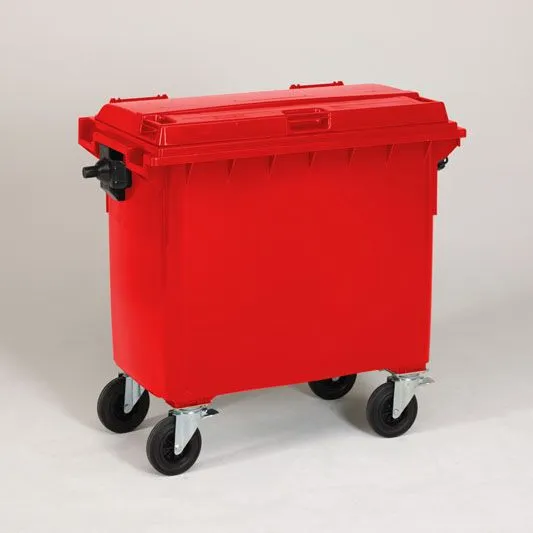 Afvalcontainer 660 liter — Rood | Schoonzaak