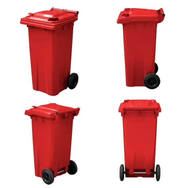 Mini-container 120 liter — Rood | Schoonzaak