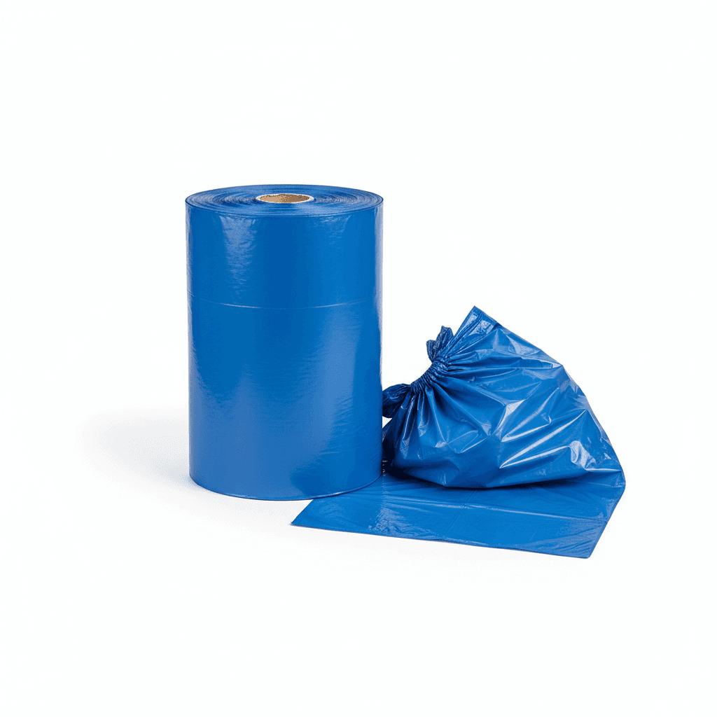 Afvalzak 120 L, 70×110 cm, T25, blauw — 500 stuks