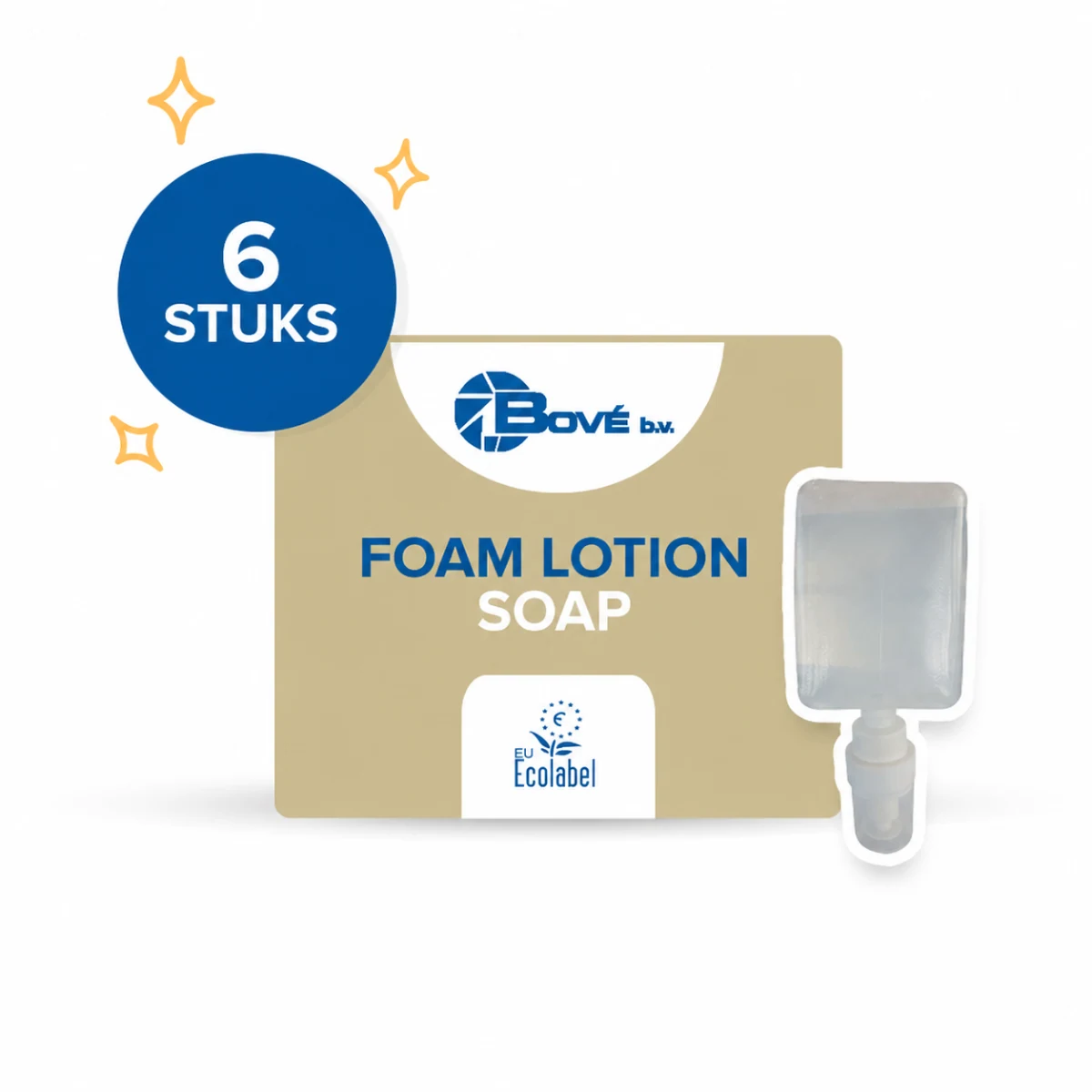 Foam soap lotion — doos à 6 flacons van 1 liter
