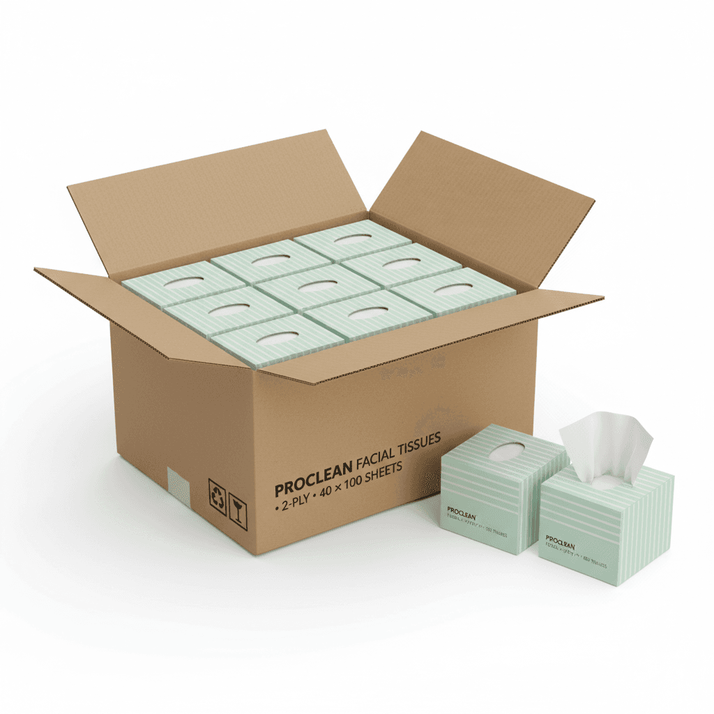 Facial tissues 2-laags — 40 doosjes à 100 doekjes