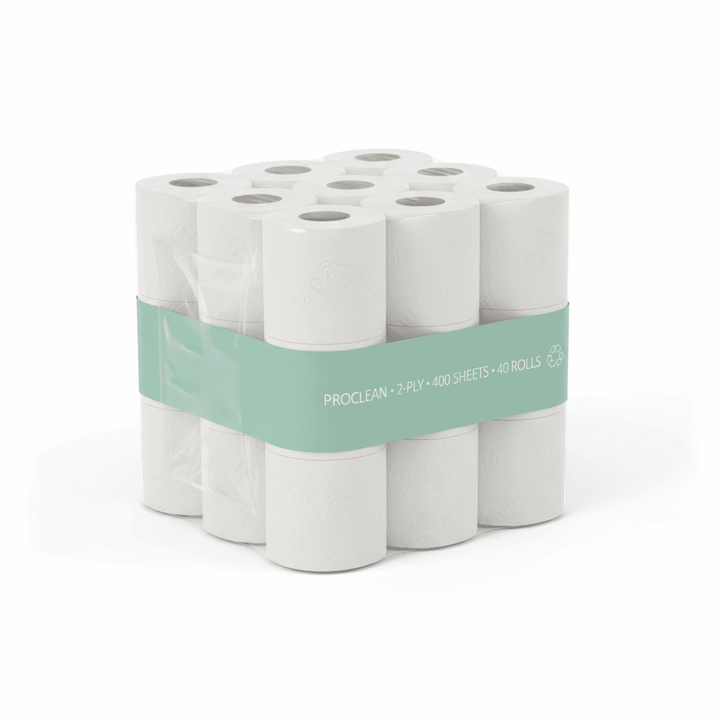 Toiletpapier 2-laags, 400 vel — 40 rollen per pak