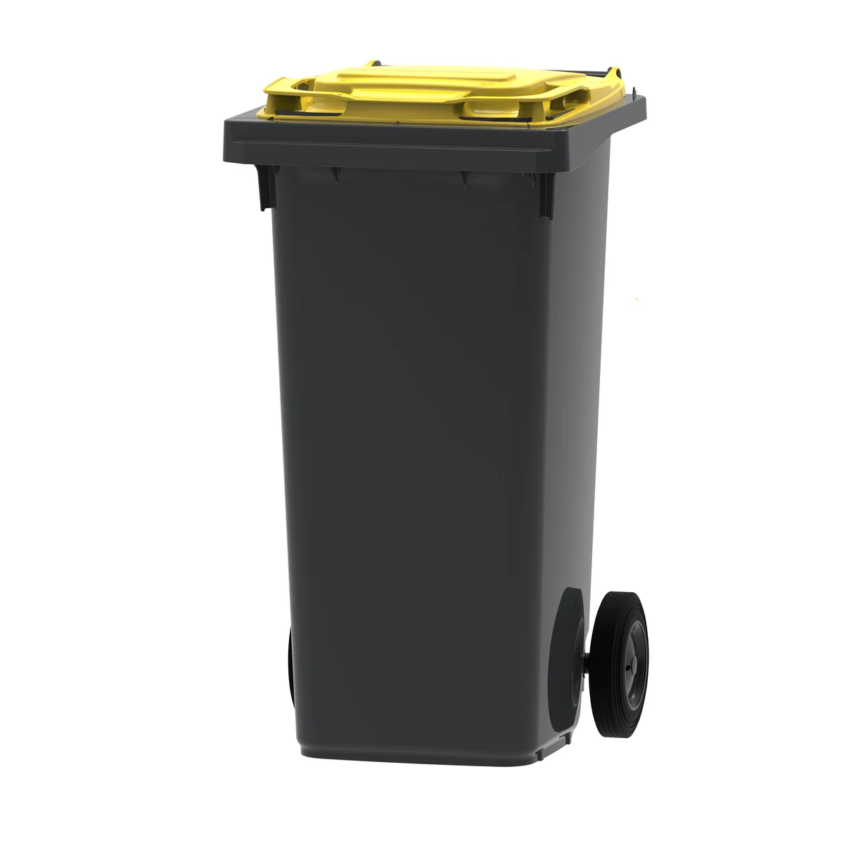 Mini-container 120 liter — Donkergrijs/Geel