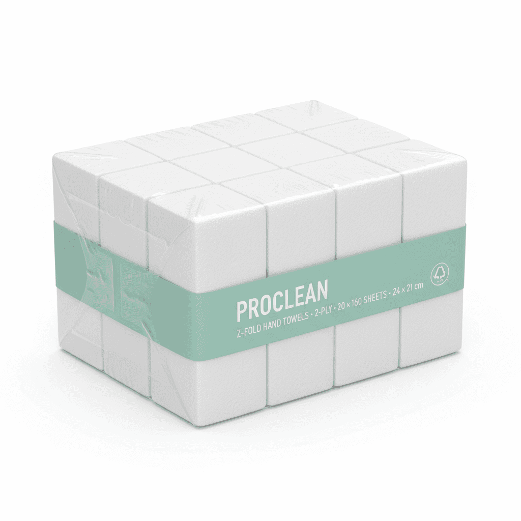 Handdoekpapier Z-vouw 2-laags — pak à 20 × 160 vel