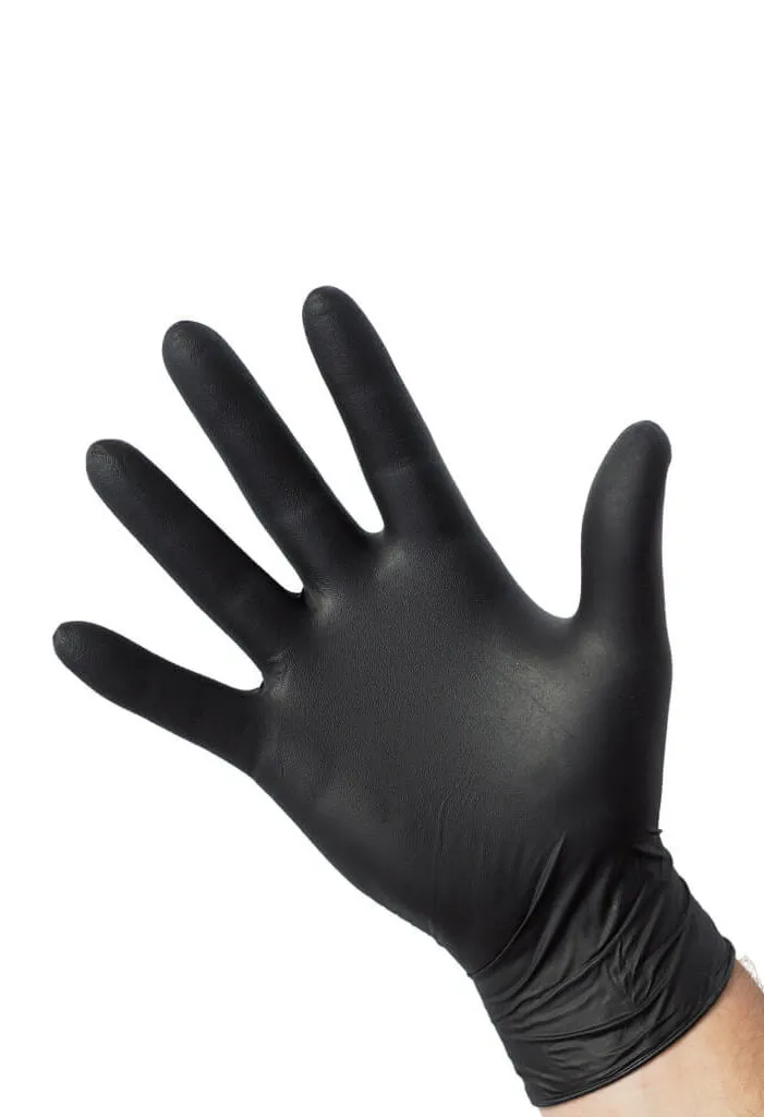 Handschoen soft nitril, ongepoederd, zwart — maat L, 1000 stuks — Maat L Pak=1000 | Schoonzaak