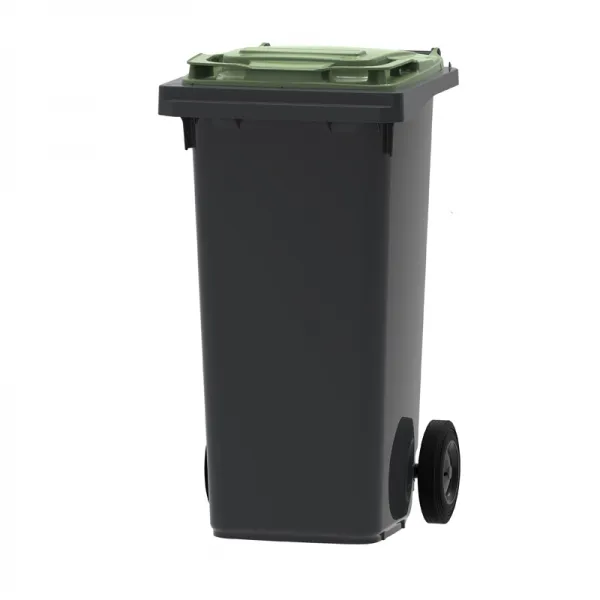 Mini-container 120 liter — Donkergrijs/Groen | Schoonzaak