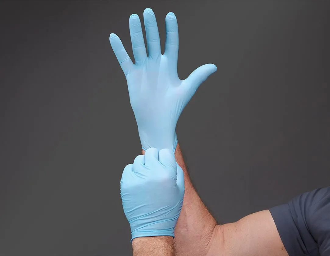 Latex wegwerphandschoenen, poedervrij — Maat S Blauw | Schoonzaak