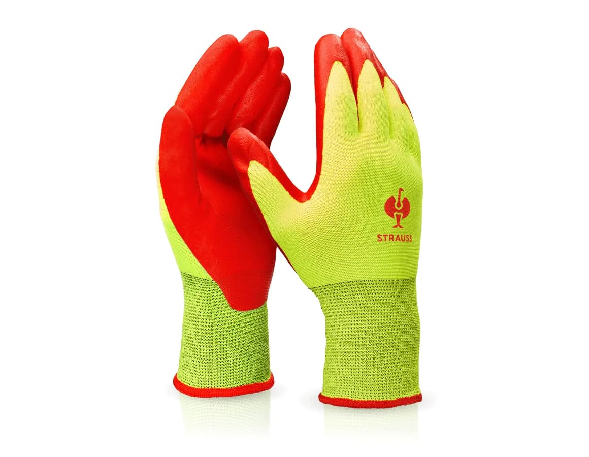 Nitrilschuim handschoenen Flexible Foam — Maat 8 Signaalgeel/rood | Schoonzaak