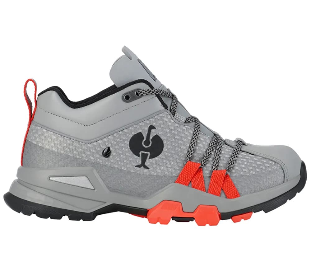 O2 Werkschoenen Kobuk low — Maat 38 Parelgrijs/zonnig rood | Schoonzaak