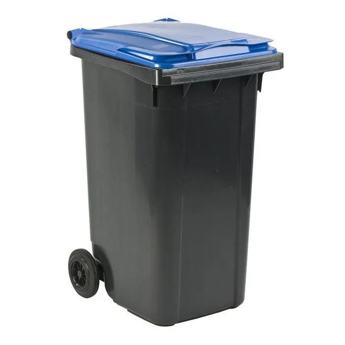 Vepa Bins mini-container 240 liter — Grijs/Blauw | Schoonzaak