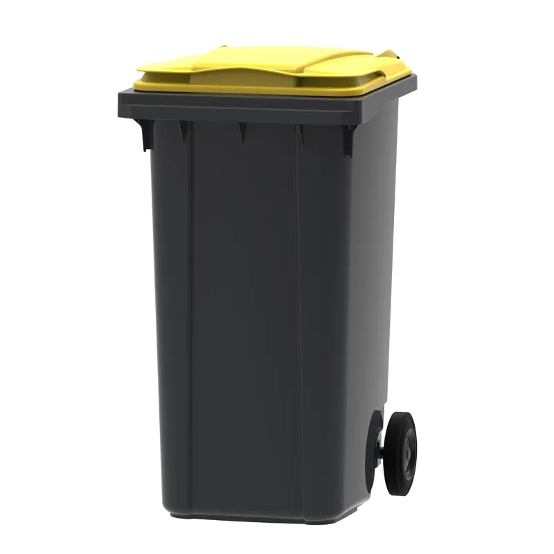 Vepa Bins mini-container 240 liter — Grijs/Geel | Schoonzaak