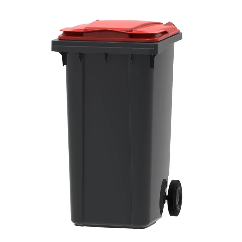 Vepa Bins mini-container 240 liter — Grijs/Rood | Schoonzaak